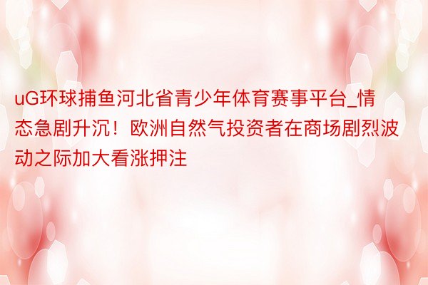 uG环球捕鱼河北省青少年体育赛事平台_情态急剧升沉！欧洲自然气投资者在商场剧烈波动之际加大看涨押注