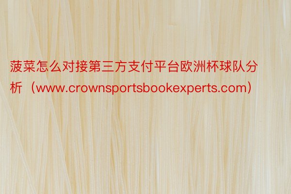 菠菜怎么对接第三方支付平台欧洲杯球队分析（www.crownsportsbookexperts.com）